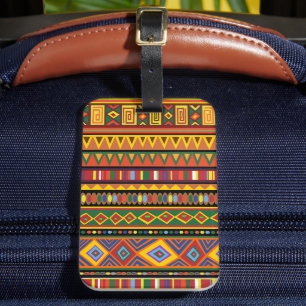 Afrika Etnisch Kunstpatroon Bagagelabel