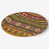 Afrika Etnisch Kunstpatroon Papieren Bordje (Gekanteld)