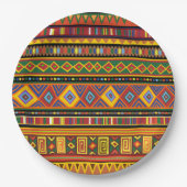 Afrika Etnisch Kunstpatroon Papieren Bordje (Voorkant)