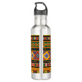 Afrika Etnisch Kunstpatroon Waterfles (Achterkant)