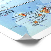 " Afrika: Gedetailleerde kaart van 1960 ... Poster (Hoek)