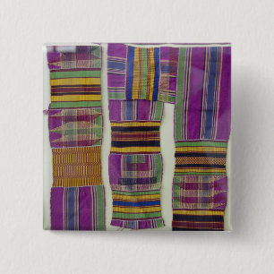 Afrika, Ghana, Accra. Nationaal Museum, beschouwd Vierkante Button 5,1 Cm