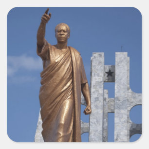 Afrika, Ghana, Accra. Nkrumah Mausoleum, laatste Vierkante Sticker