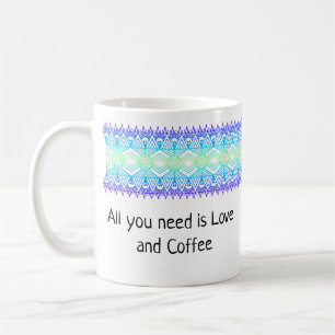 Afrika Grens Groen Blauw Paarse Gepersonaliseerde Koffiemok