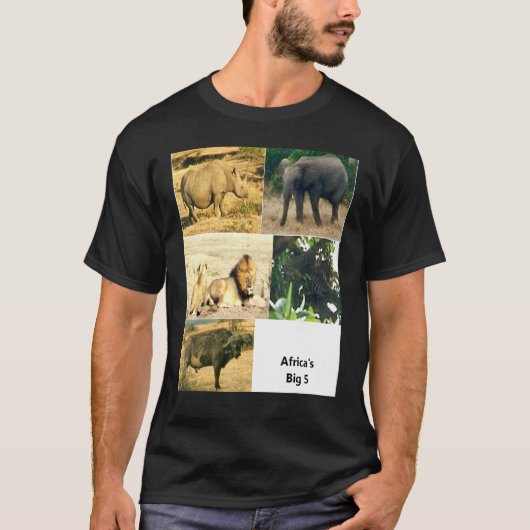 Afrika groot 5 t-shirt (Voorkant)
