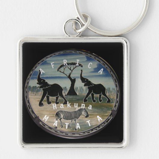 Afrika Hakuna Matata Sleutelhanger (Voorkant)