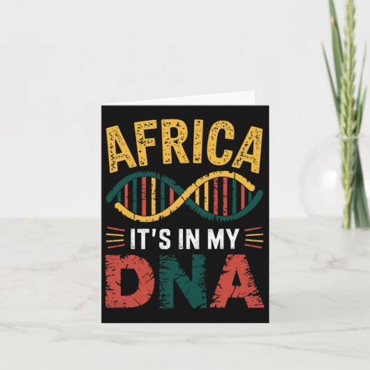Afrika Het Zit In Mijn Dna Afrikaanse Erfgoed Trot Kaart (Voorkant)