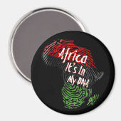 Afrika Het zit in mijn DNA Magneet (Voorkant / Achterkant)