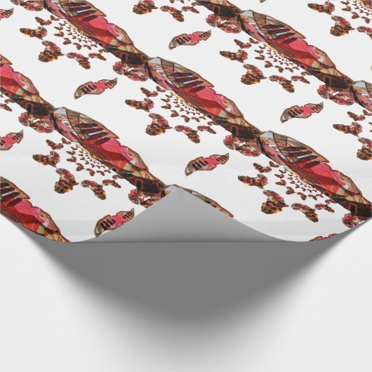 Afrika in Beweging: Kaleidoscoop Kaart Ontwerp Cadeaupapier (Hoek)