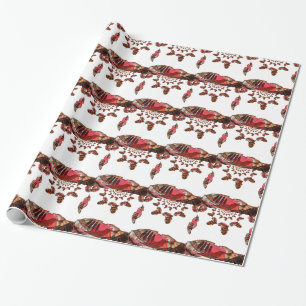 Afrika in Beweging: Kaleidoscoop Kaart Ontwerp Cadeaupapier