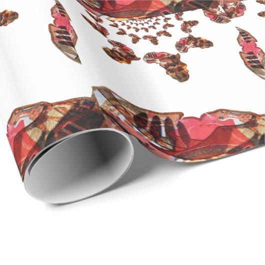 Afrika in Beweging: Kaleidoscoop Kaart Ontwerp Cadeaupapier (Rol Hoek)