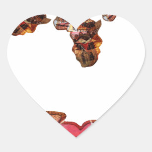 Afrika in Beweging: Kaleidoscoop Kaart Ontwerp Hart Sticker