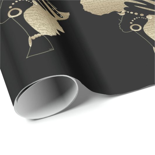 Afrika in goud cadeaupapier (Rol Hoek)