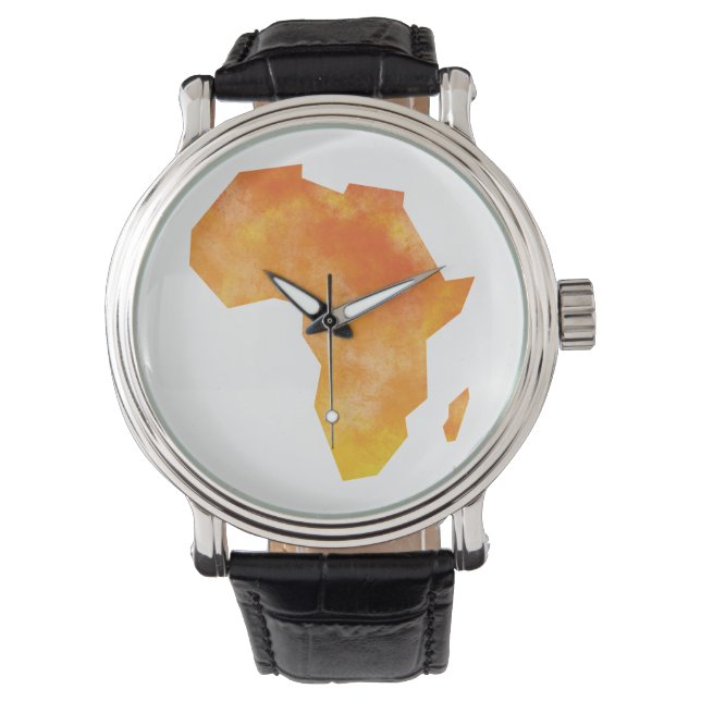 Afrika in kaart brengen horloge (Voorkant)