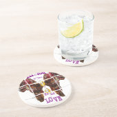 Afrika is waar ik Liefde vond Zandsteen Onderzetter (Zijkant)