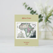 Afrika-kaart 1720 briefkaart (Staand voorkant)