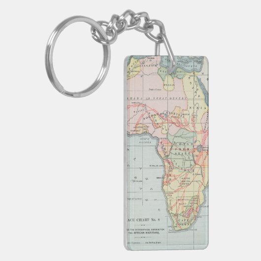 AFRIKA: KAART 1894 SLEUTELHANGER (Voorkant Links)