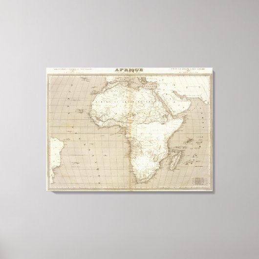 Afrika kaart 2 canvas afdruk (Voorkant)