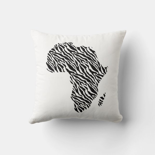 Afrika Kaart Afrikaans Pride Zebra Pattern Kussen (Achterkant)