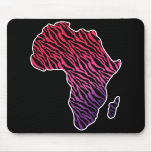 Afrika Kaart Afrikaans Pride Zebra Pattern Muismat