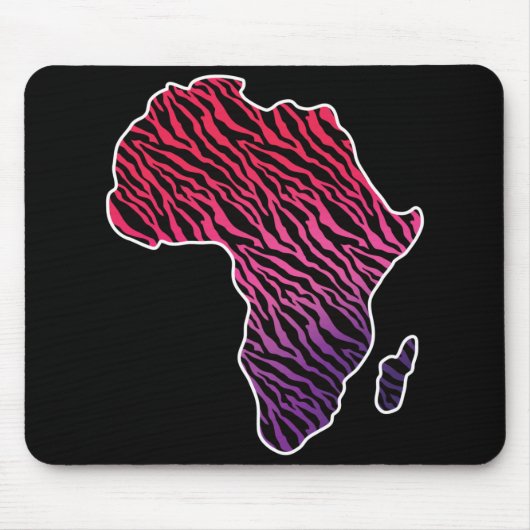 Afrika Kaart Afrikaans Pride Zebra Pattern Muismat (Voorkant)