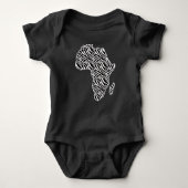 Afrika Kaart Afrikaans Pride Zebra Pattern Romper (Voorkant)