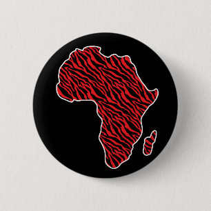 Afrika Kaart Afrikaans Pride Zebra Pattern Ronde Button 5,7 Cm