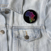 Afrika Kaart Afrikaans Pride Zebra Pattern Ronde Button 5,7 Cm (In situ)