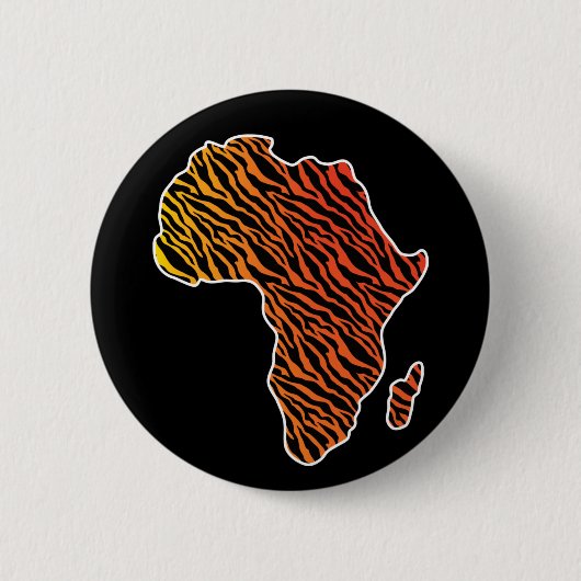 Afrika Kaart Afrikaans Pride Zebra Pattern Ronde Button 5,7 Cm (Voorkant)