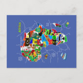 Afrika-kaart Briefkaart (Voorkant)