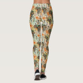 Afrika Kaart Decoratieve Tribale Elementen Patroon Leggings (Achterkant)