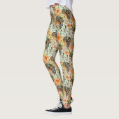 Afrika Kaart Decoratieve Tribale Elementen Patroon Leggings (Links)