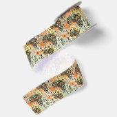 Afrika kaart decoratieve tribale elementen patroon lint (Achterkant)