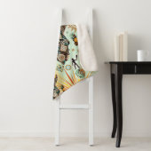 Afrika kaart decoratieve tribale elementen patroon sherpa deken (In situ)