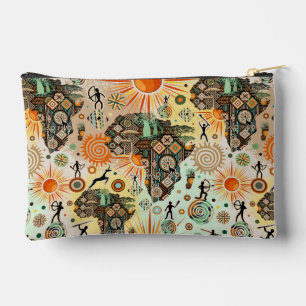 Afrika Kaart Decorative Tribale Elementen Patroon Etui