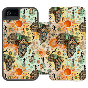 Afrika Kaart Decorative Tribale Elementen Patroon