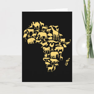 Afrika Kaart Dieren Melanine Afrikaans Zwarte Gesc