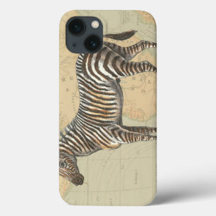 Afrika-kaart en een Zebra iPhone 13 Hoesje