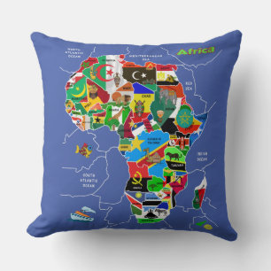 Afrika-kaart Kussen