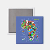 Afrika-kaart Magneet (Voorkant / Achterkant)