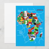Afrika kaart met vlaggen kaart (Voorkant / Achterkant)
