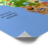 Afrika-kaart met vlaggenkunstwerk poster (Hoek)