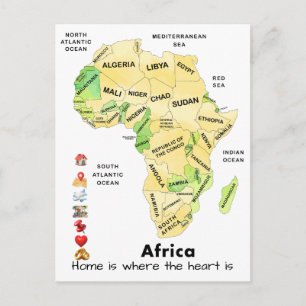 Afrika Kaart Personaliseer Aangepast