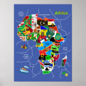 Afrika-kaart Poster (Voorkant)