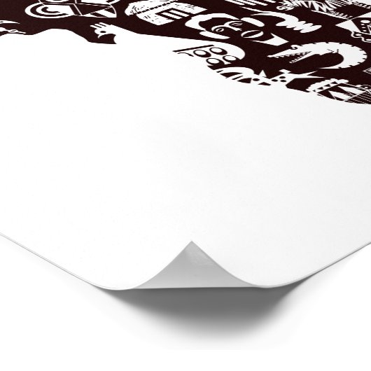 Afrika-kaart Poster (Hoek)