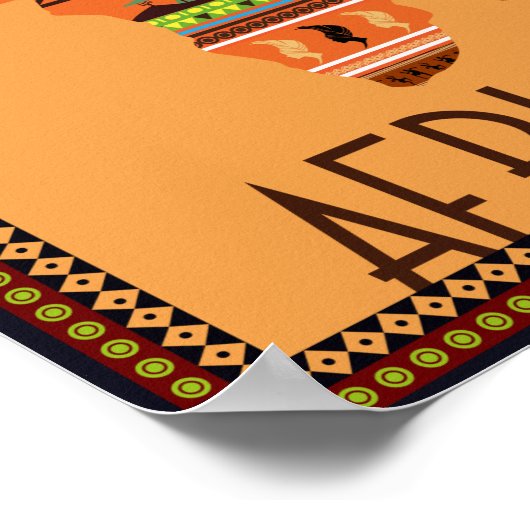 Afrika - Kaart Poster (Hoek)