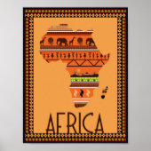 Afrika - Kaart Poster (Voorkant)
