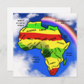 Afrika Kaart regenboogkaart (Voorkant / Achterkant)