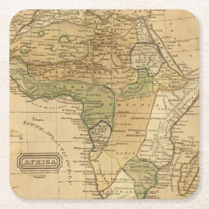 Afrika-kaart van Worcester Vierkante Kartonnen Onderzetter