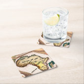 Afrika-kaart Vierkante Kartonnen Onderzetter (Insitu)